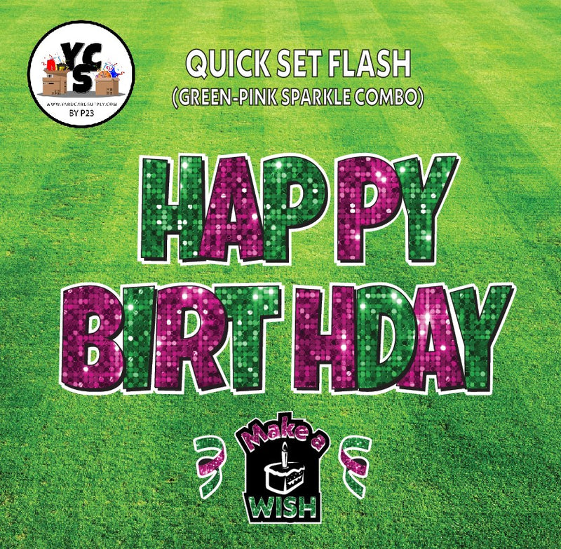 YCS FLASH® Quick Set Lucky Sparkle Happy Birthday