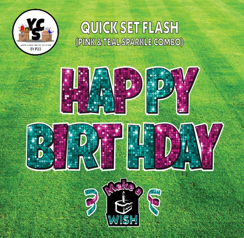 YCS FLASH® Quick Set Lucky Sparkle Happy Birthday