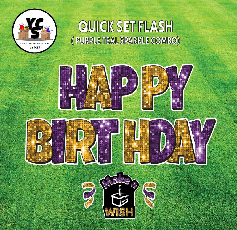 YCS FLASH® Quick Set Lucky Sparkle Happy Birthday