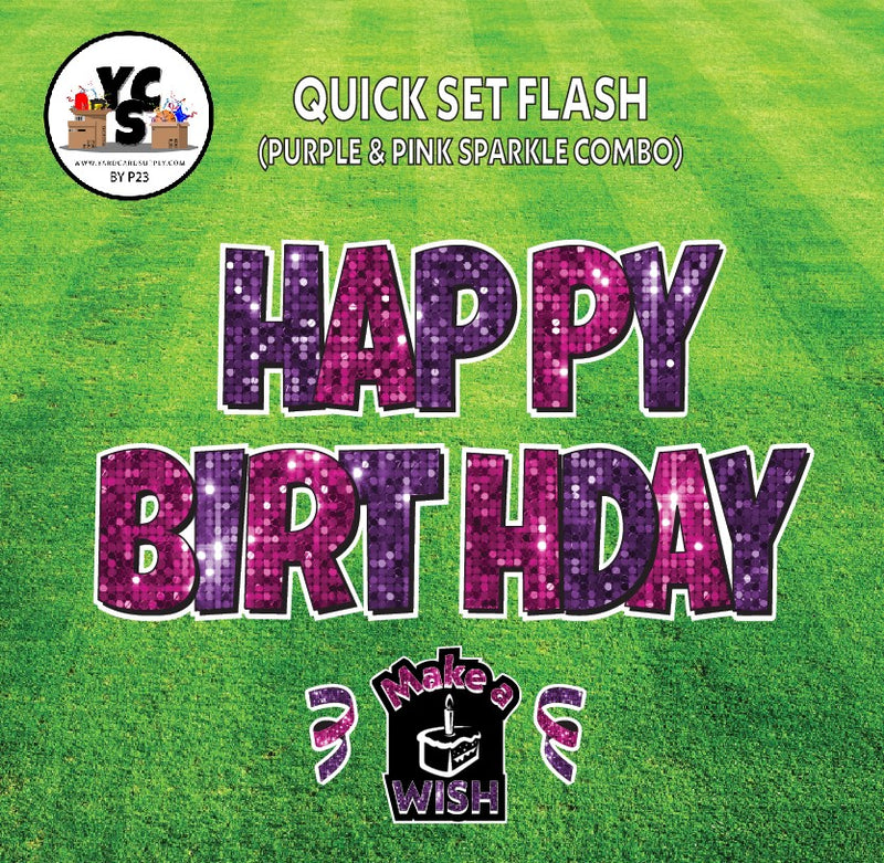 YCS FLASH® Quick Set Lucky Sparkle Happy Birthday