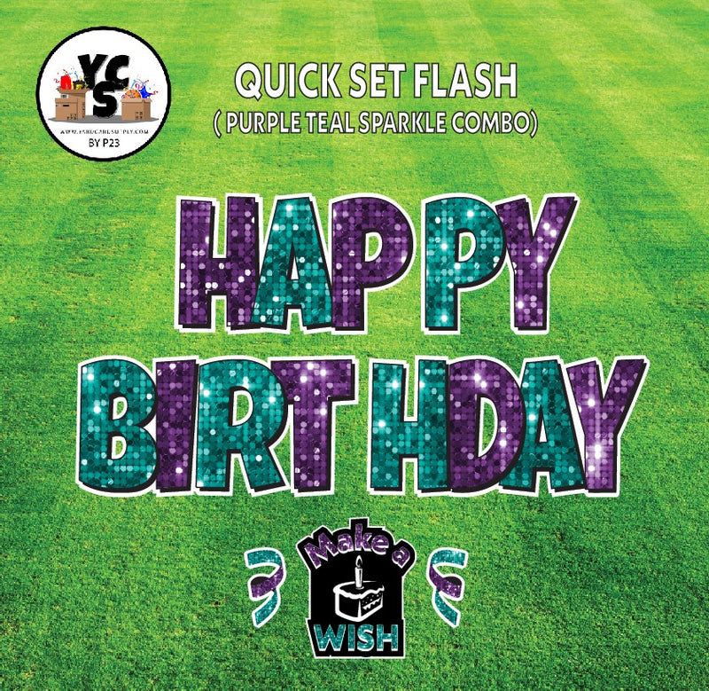 YCS FLASH® Quick Set Lucky Sparkle Happy Birthday
