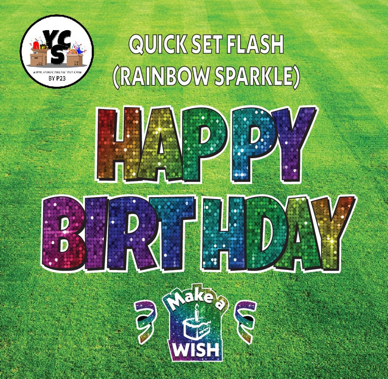 YCS FLASH® Quick Set Lucky Sparkle Happy Birthday