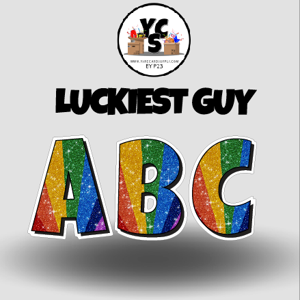 LUCKY GUY 18 Inch GLITTER  ALPHABET Set