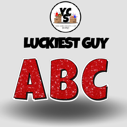 LUCKY GUY 23 Inch GLITTER ALPHABET Set