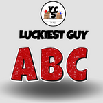 LUCKY GUY 18 Inch GLITTER  Vowel & Consonant Set