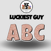 LUCKY GUY 23 Inch GLITTER  Vowel Set