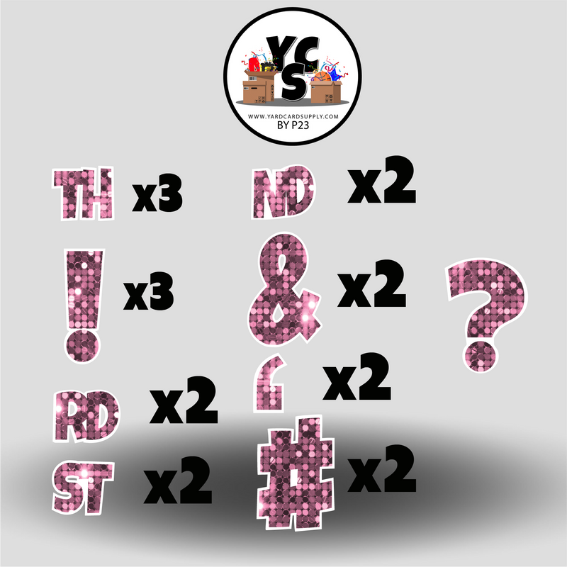 LUCKY GUY 23 Inch SPARKLE PUNCTUATION ESSENTIALS