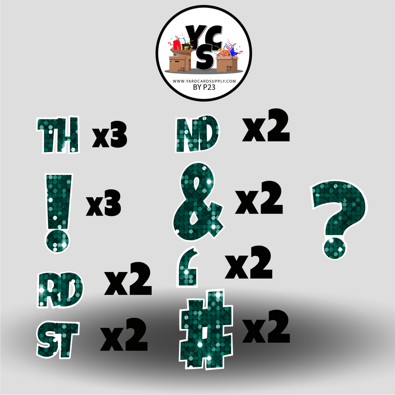 LUCKY GUY 23 Inch SPARKLE PUNCTUATION ESSENTIALS