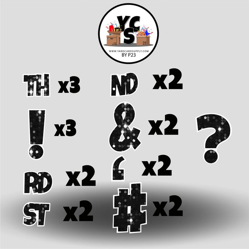 LUCKY GUY 23 Inch SPARKLE PUNCTUATION ESSENTIALS