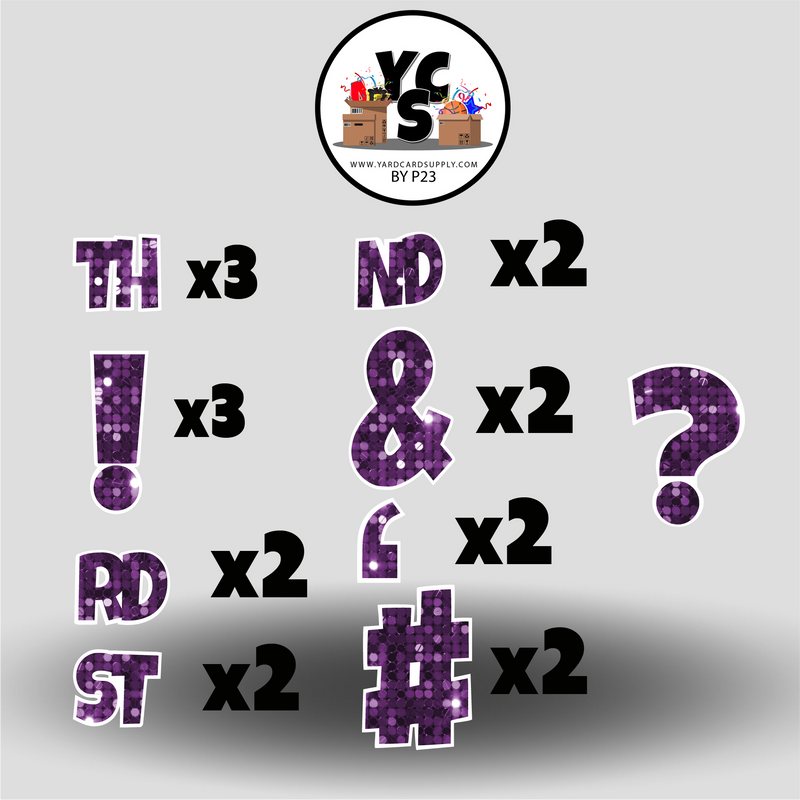 LUCKY GUY 23 Inch SPARKLE PUNCTUATION ESSENTIALS