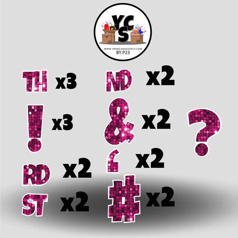 LUCKY GUY 23 Inch SPARKLE PUNCTUATION ESSENTIALS