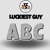 LUCKY GUY 23 Inch GLITTER  Vowel Set