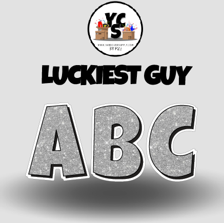 LUCKY GUY 23 Inch GLITTER  Vowel Set