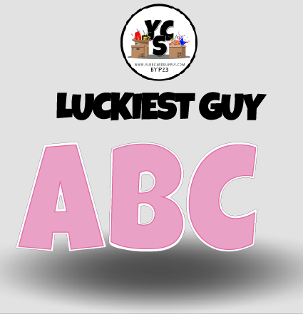 LUCKY GUY 23 Inch SOLID ESSENTIAL LETTER & NUMBER Set