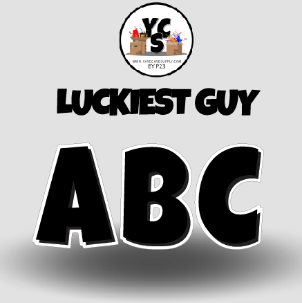 LUCKY GUY 23 Inch SOLID ESSENTIAL LETTER & NUMBER Set