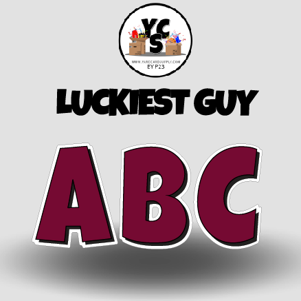 LUCKY GUY 18 Inch SOLID Vowel & Consonant Set