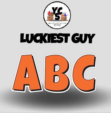LUCKY GUY 23 Inch SOLID ESSENTIAL LETTER & NUMBER Set