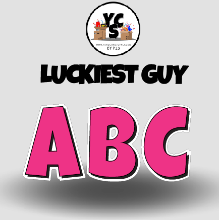 LUCKY GUY 18 Inch SOLID ESSENTIAL LETTER & NUMBER Set
