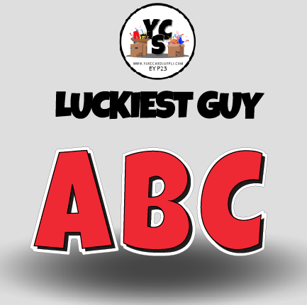 LUCKY GUY 18 Inch SOLID Vowel & Consonant Set