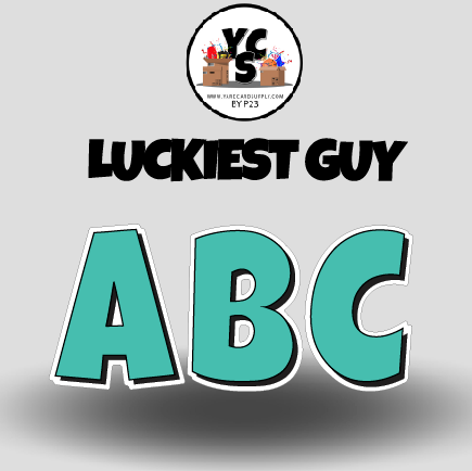 LUCKY GUY 23 Inch SOLID ESSENTIAL LETTER & NUMBER Set