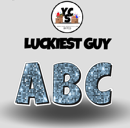 LUCKY GUY 18 Inch SPARKLE ESSENTIAL LETTER & NUMBER Set