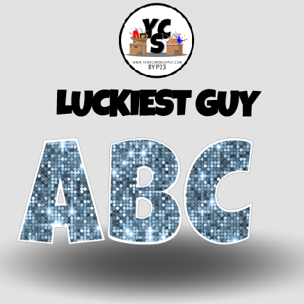 LUCKY GUY 18 Inch SPARKLE ESSENTIAL LETTER & NUMBER Set