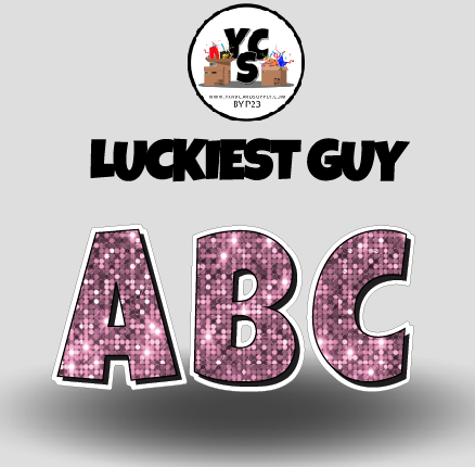 LUCKY GUY 18 Inch SPARKLE ESSENTIAL LETTER & NUMBER Set