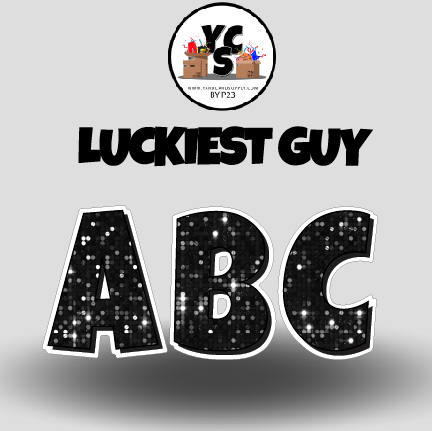 LUCKY GUY 18 Inch SPARKLE Vowel & Consonant Set