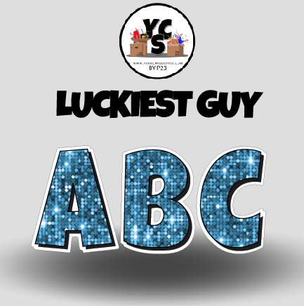 LUCKY GUY 23 Inch SPARKLE ALPHABET Set