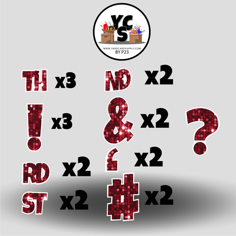 LUCKY GUY 23 Inch SPARKLE PUNCTUATION ESSENTIALS