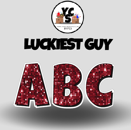 LUCKY GUY 23 Inch SPARKLE ALPHABET Set