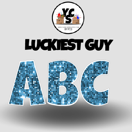 LUCKY GUY 18 Inch SPARKLE Vowel & Consonant Set