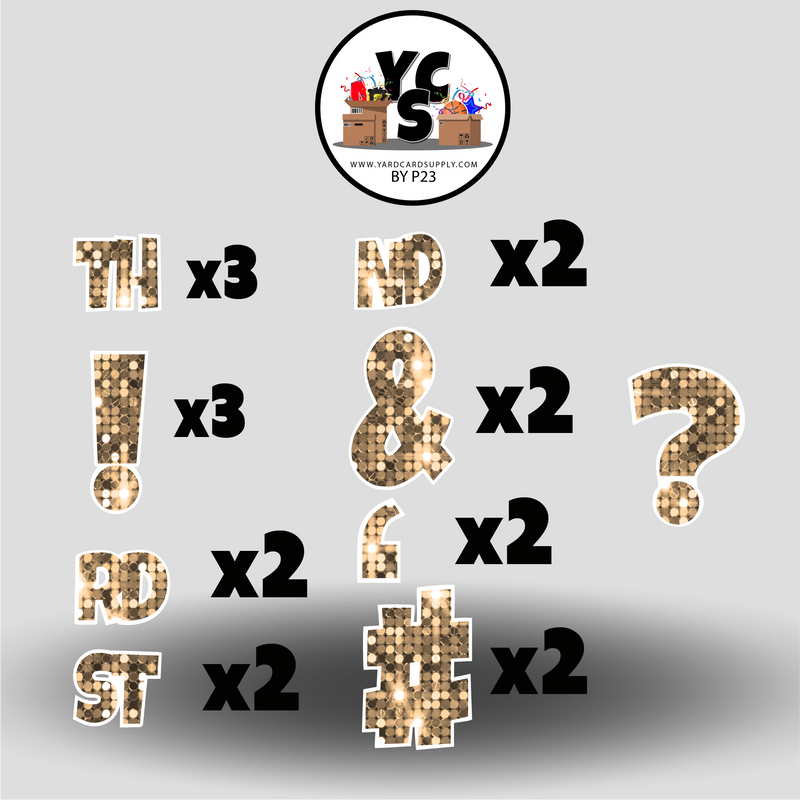 LUCKY GUY 23 Inch SPARKLE PUNCTUATION ESSENTIALS