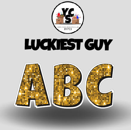 LUCKY GUY 18 Inch SPARKLE ESSENTIAL LETTER & NUMBER Set