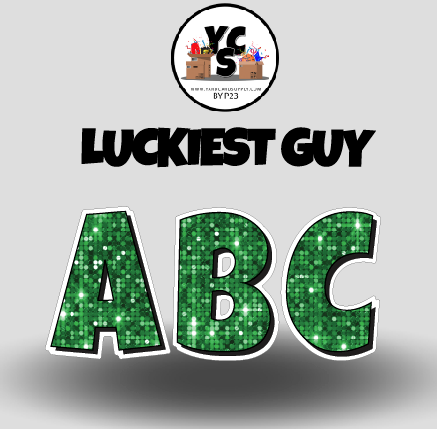 LUCKY GUY 18 Inch SPARKLE Vowel & Consonant Set