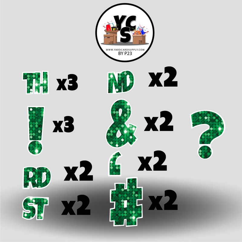 LUCKY GUY 23 Inch SPARKLE PUNCTUATION ESSENTIALS