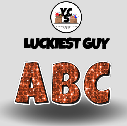 LUCKY GUY 23 Inch SPARKLE ALPHABET Set