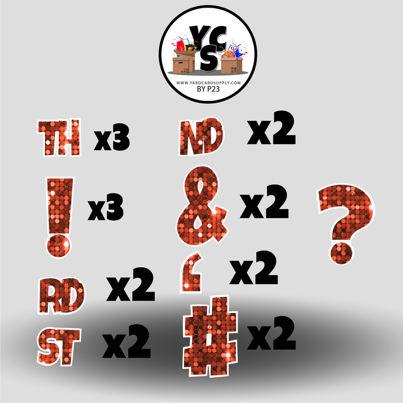 LUCKY GUY 23 Inch SPARKLE PUNCTUATION ESSENTIALS