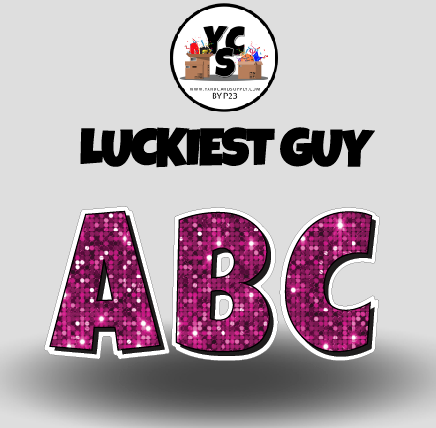 LUCKY GUY 18 Inch SPARKLE ESSENTIAL LETTER & NUMBER Set