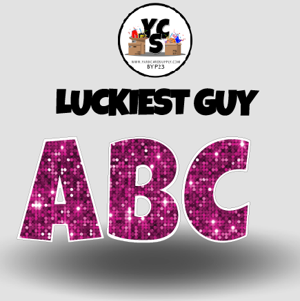 LUCKY GUY 23 Inch SPARKLE ALPHABET Set