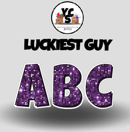 LUCKY GUY 18 Inch SPARKLE Vowel & Consonant Set