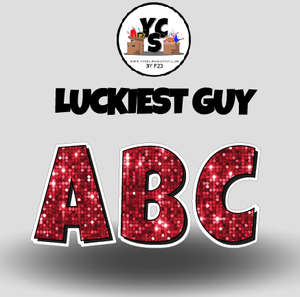 LUCKY GUY 18 Inch SPARKLE ALPHABET