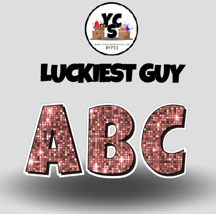 LUCKY GUY 18 Inch SPARKLE ESSENTIAL LETTER & NUMBER Set