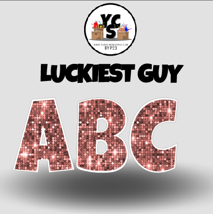 LUCKY GUY 18 Inch SPARKLE Vowel & Consonant Set