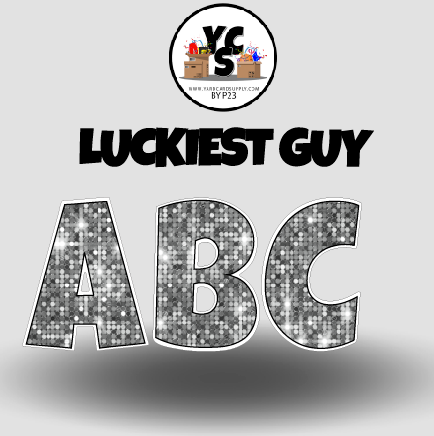 LUCKY GUY 18 Inch SPARKLE ESSENTIAL LETTER & NUMBER Set