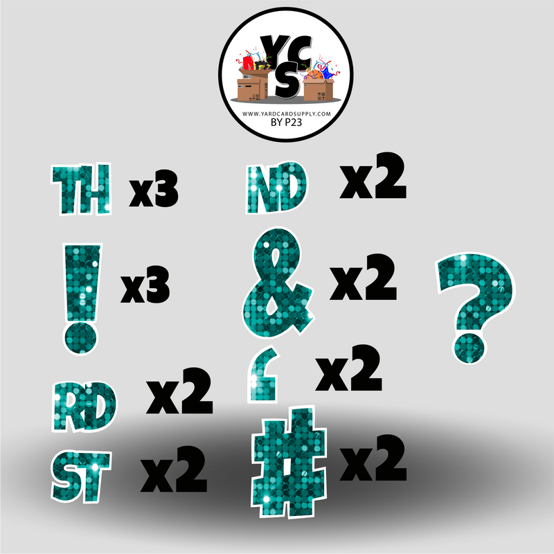 LUCKY GUY 23 Inch SPARKLE PUNCTUATION ESSENTIALS