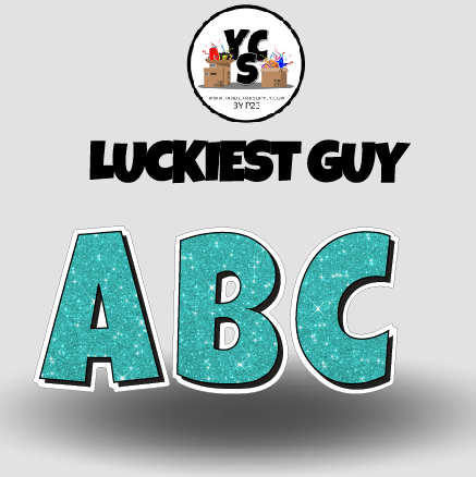 LUCKY GUY 18 Inch GLITTER  ALPHABET Set