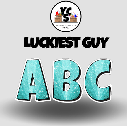 LUCKY GUY 23 Inch GLITTER ALPHABET Set