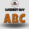 LUCKY GUY 18 Inch GLITTER  Vowel & Consonant Set