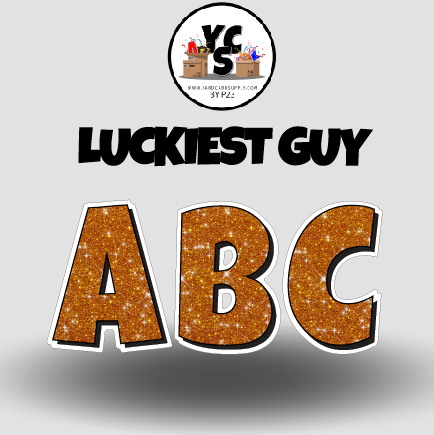 LUCKY GUY 18 Inch GLITTER  ALPHABET Set